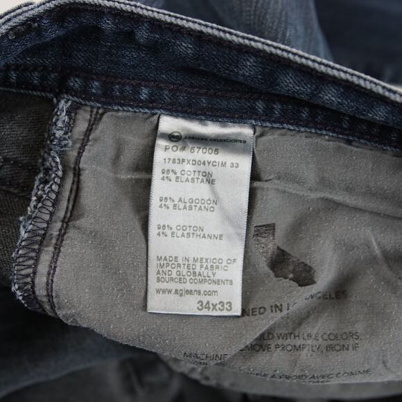 Adriano Goldschmied AG-ED Tellis Modern Slim Wash Faded Jeans Japan Made 34 x 33 - Picture 10 of 11